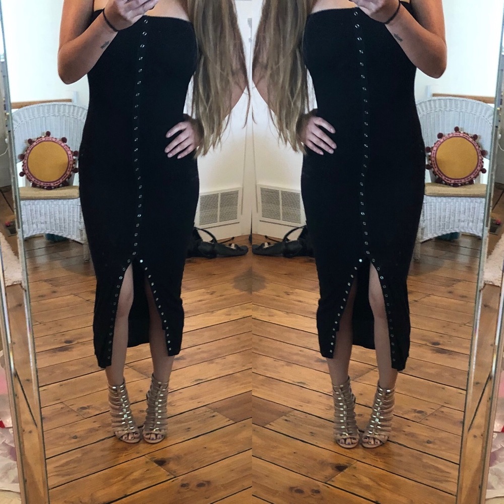 Black midi bodycon dress - Picture 2 of 6